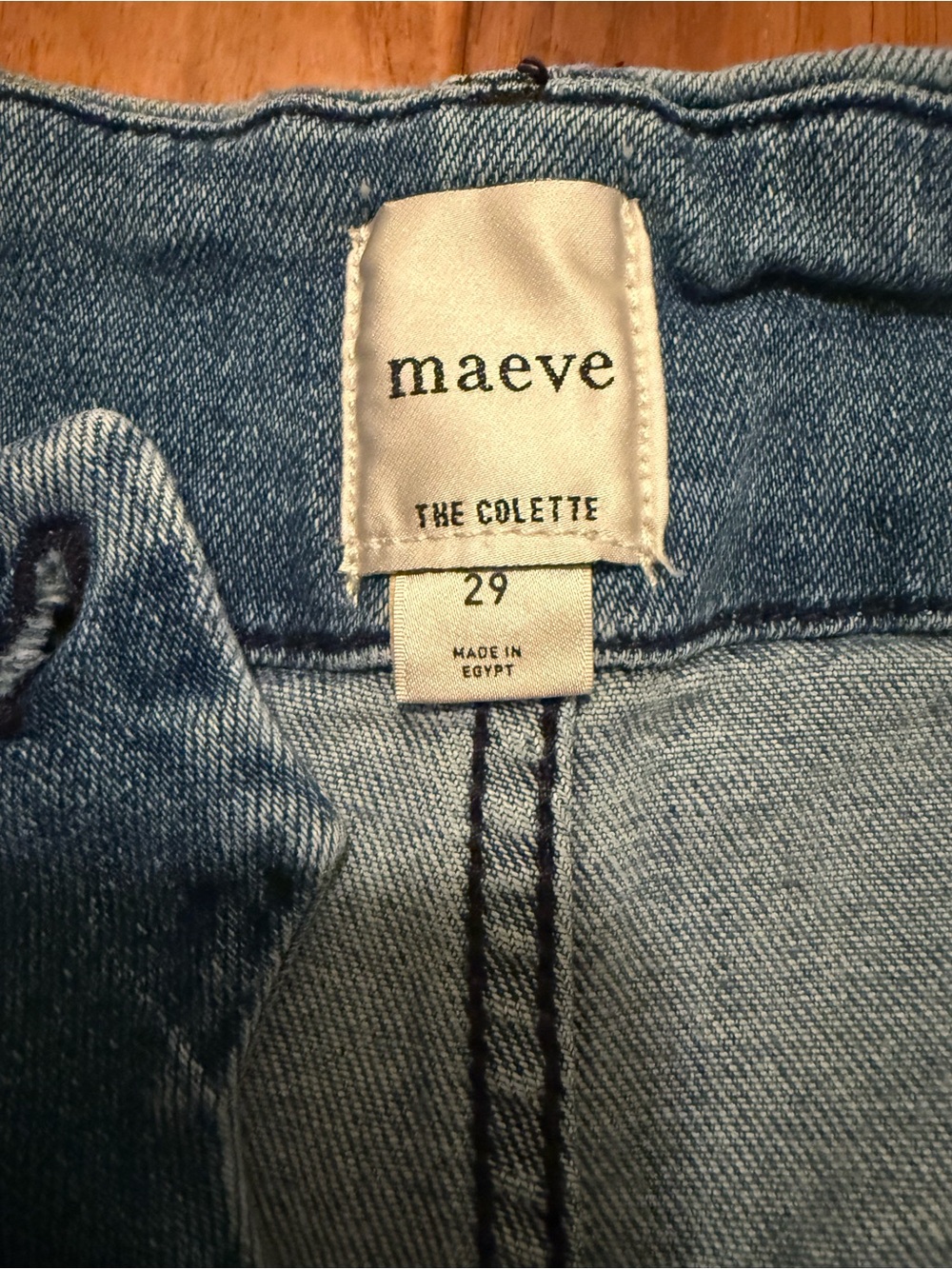 Maeve “The Colette” Medium Blue Cropped Wide-Leg Jeans sz 29 - Picture 9 of 12